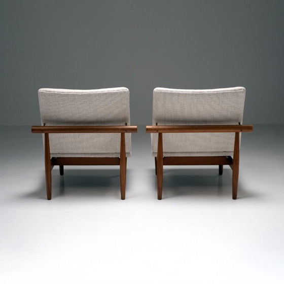 Image 1 of 2x chaise longue modèle FD 137/1 'Japan' de Finn Juhl pour France & Søn,