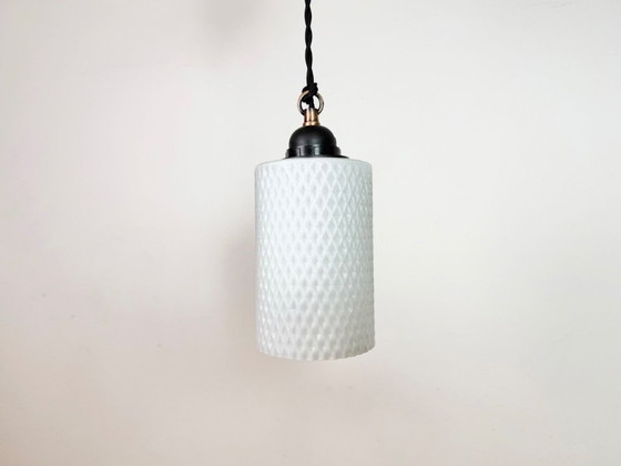 Image 1 of Vintage glazen plafondlamp, jaren 70