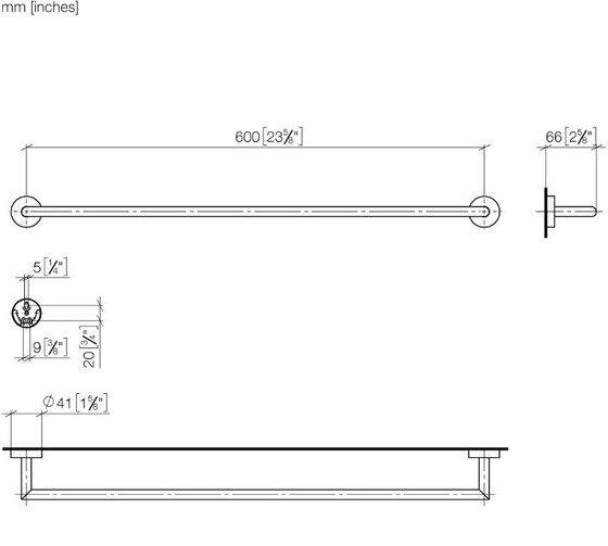 Dornbracht Meta 02 Chrome Towel Rail NEW – Coat racks, Brass (photo 6 of 7)