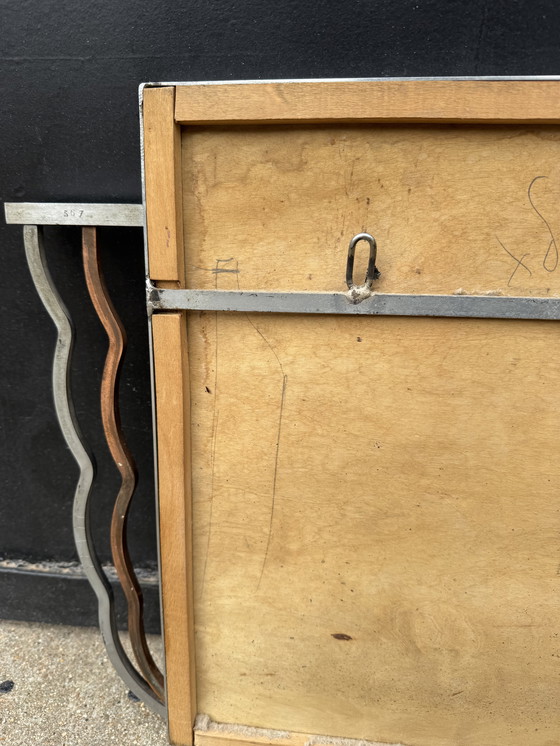 Image 1 of Art Deco chromen spiegel