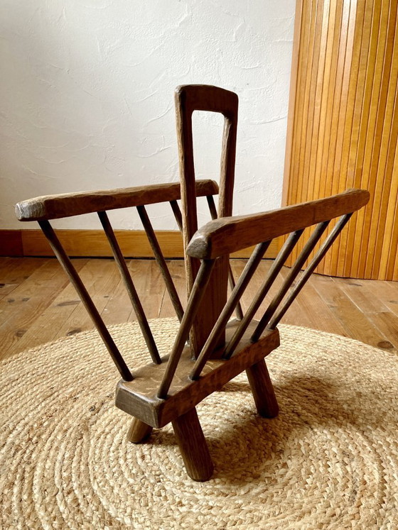 Image 1 of Portariviste brutalista nello stile di Jean Touret, anni '50