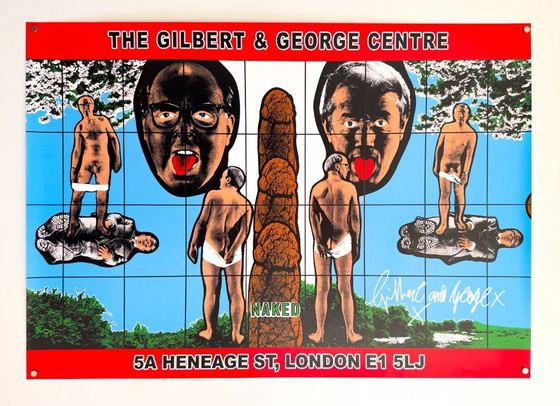 Image 1 of 🟥 Gilbert & George — Naked – 2023 – Original Hand signed Poster | Plakat | 84 x 59 | United Kingdom