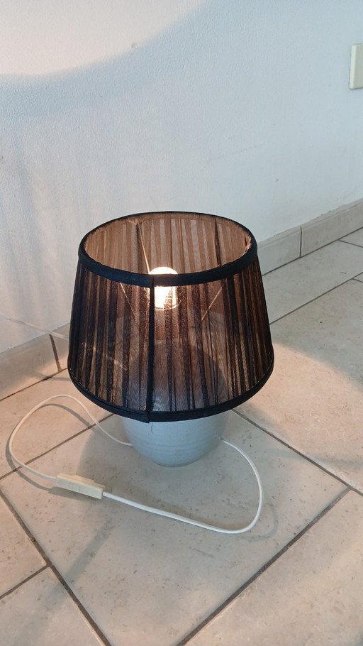 lampadaire lampe de table lampe de nuit céramique vintage bleu gris