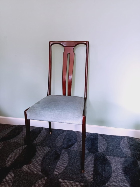 Image 1 of 5x Chairs Lübke Designer Craftsmanship Scandinavian Upholstered Chair Vintage