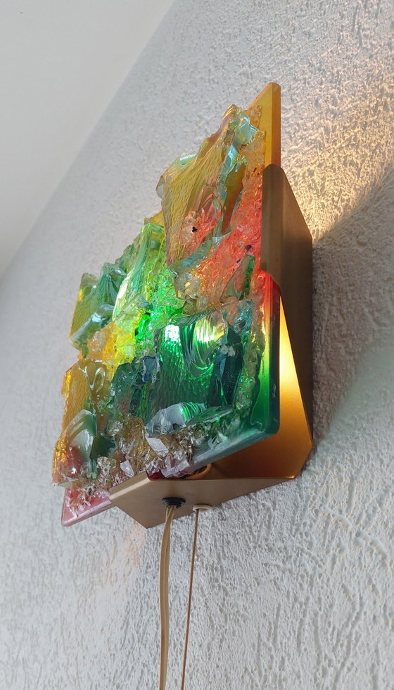 Image 1 of Applique murale sculpturale en verre brisé de Cosack Leuchten.