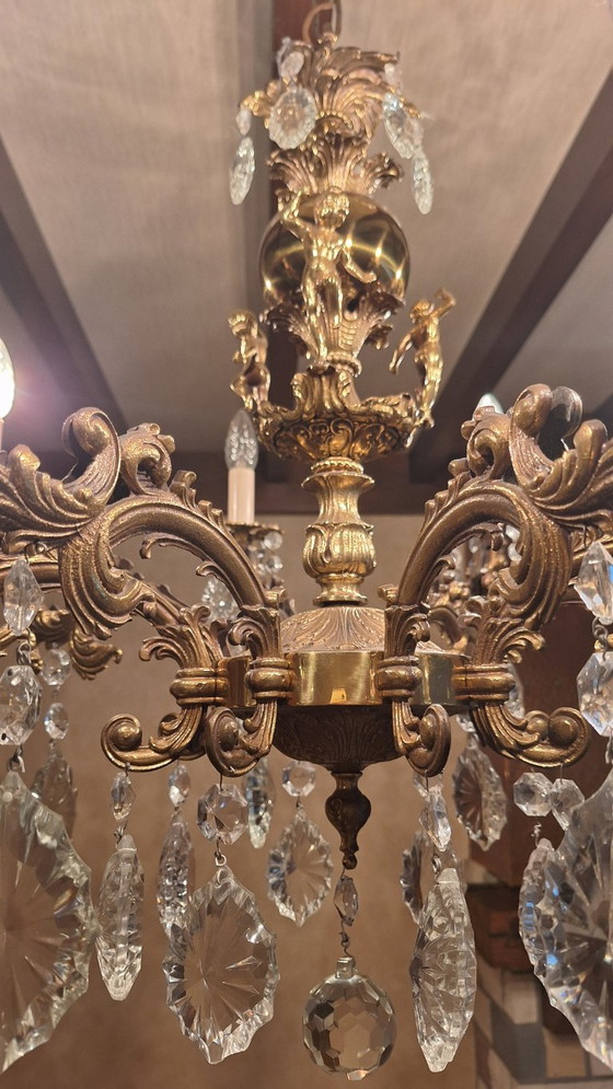 Illuminazione antica – Lampadari, Cristallo, Ottone (photo 3 of 5)
