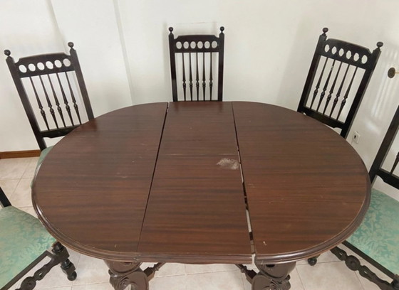 Image 1 of Table with 6 Chairs 
