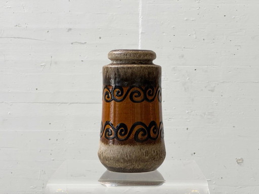 Scheurich ceramic vase, spiral design, Germany, 1970s