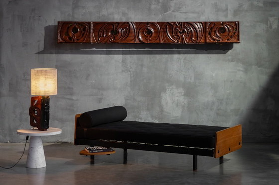 Image 1 of Carved Wooden Wall Panel by Gianni Pinna, Italy, 1970s