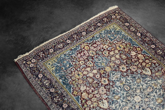 Image 1 of Vintage Hand-Woven Middle Eastern Oriental Isfahan Rug, 1940s