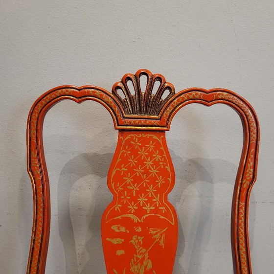 Image 1 of Coppia di sedie Chippendale in legno laccato, su disegno di Pierre Lottier, anni '70 – Spagna