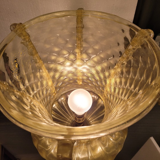 Image 1 of Lámpara De Pie, Cristal De Murano Y Polvo De Oro, Barovier & Toso, 50’S – Italia