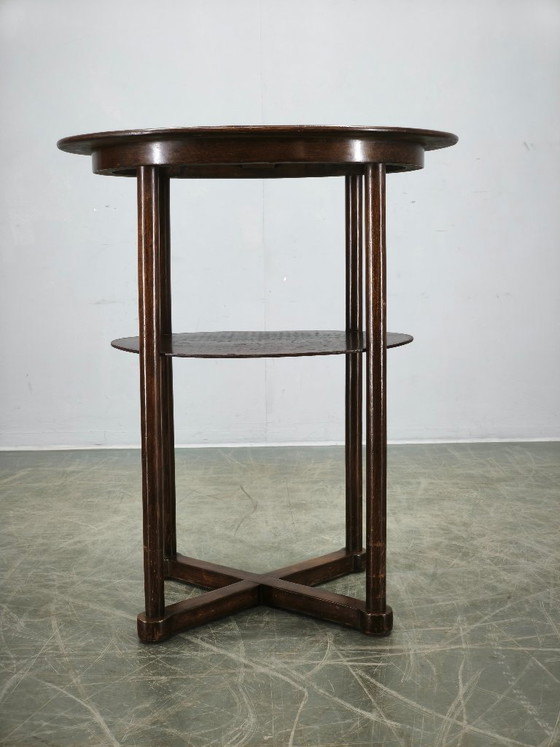 Josef Hoffmann Weense Secession ovale tafel, Kohn of Thonet, circa 1900 – Bijzettafels, Wood (photo 4 of 12)