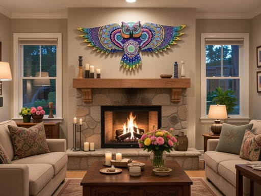 Une figurine de hibou féerique. Fabriquée à la main par l'artiste.