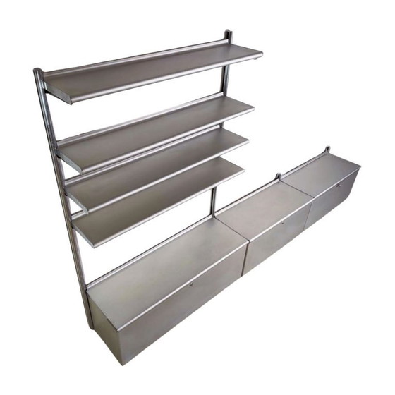 Image 1 of Otto Zapf shelving system Vitra Vieler Wingset wall shelf aluminum
