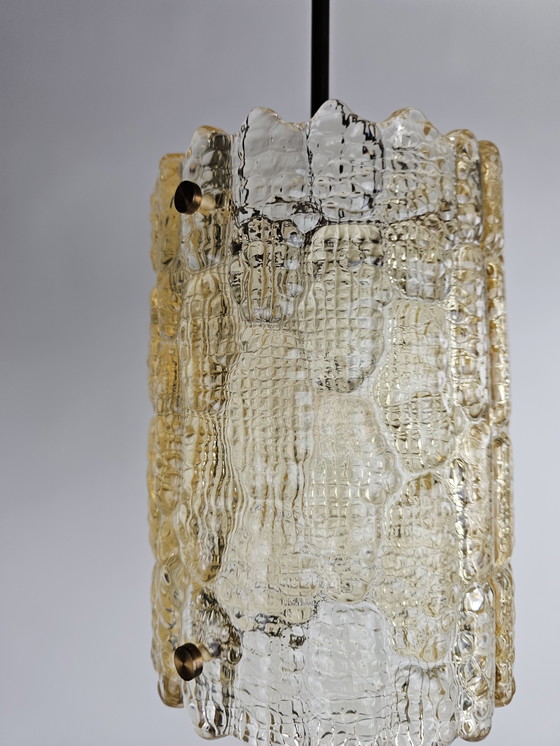 Image 1 of Lampada a sospensione Orrefors svedese in vetro dorato, anni '70