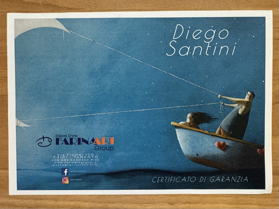 Peinture d'art Giclée de Diego Santini, 40 x 50 cm, World Vision – Lithographies et sérigraphies, Paper (photo 7 of 7)