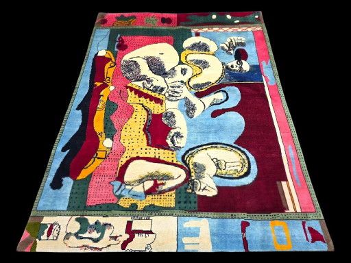 Le Corbusier tapijt met twee liggende vrouwen – handgeknoopt van wol, zijde en katoen, 250x190 cm (photo 2 of 10)