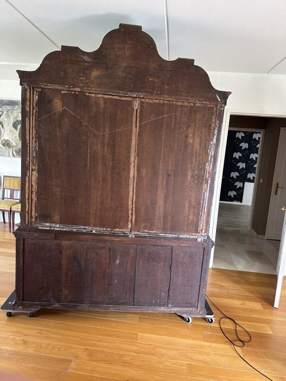 Oud Hollands Kabinet in Lodewijk XV Stijl / Bombée Kabinet – Kasten, Wood, Brass (photo 5 of 9)