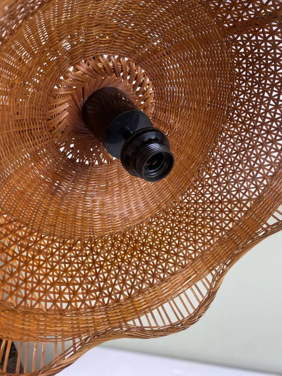 Sospensione vintage in canna – Lampade a sospensione, Wicker, Rattan, Bohemian (photo 6 of 17)