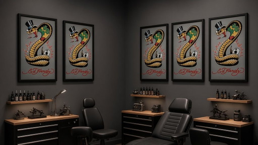 5 x Ed Hardy Spiegels "Snake"