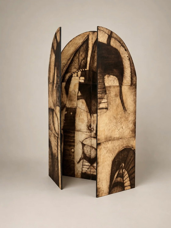 Guillaume Le Roy – Triptych, 1971 Amsterdam – Paintings & Drawings, Abstract (photo 5 of 9)