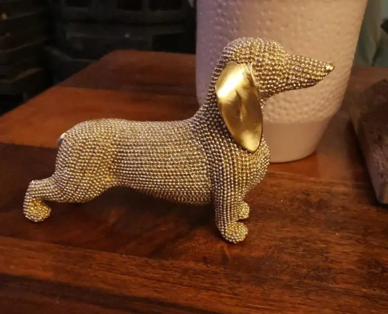 Image 1 of Dackel-Hundestatuette aus Kunstharz