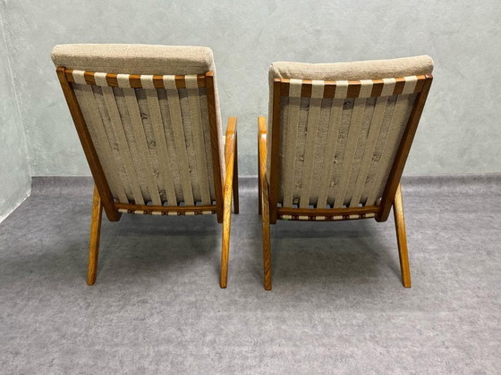 Image 1 of Coppia di Poltrone di Jan Vaněk, anni '40, Completamente Restaurate, Cecoslovacchia