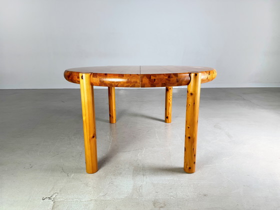 Image 1 of Extendable vintage dining table Rainer Daumiller 1970s pine