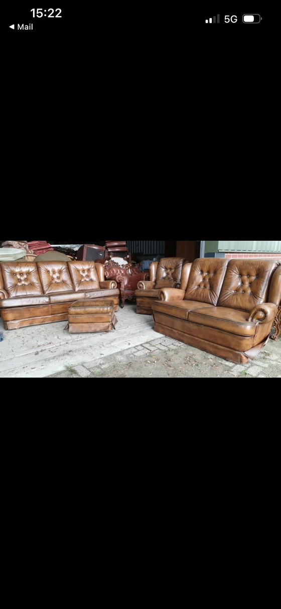 Image 1 of Chesterfield 3+2+1 leder