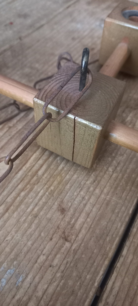 Image 1 of chandelier sculpté du milieu du siècle, rare