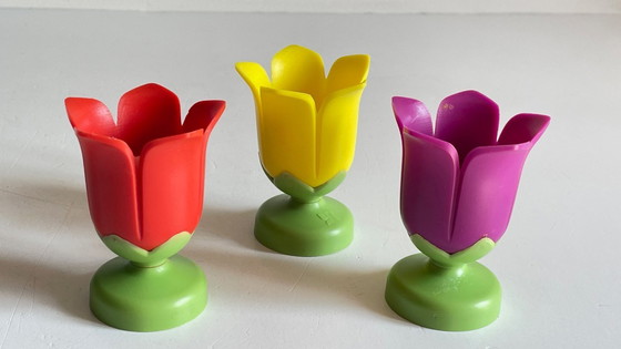 Image 1 of Vintage Tulip Egg Cups