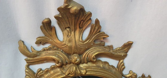 Image 1 of Paar Louis XVl bronzen spiegels en wandlampen