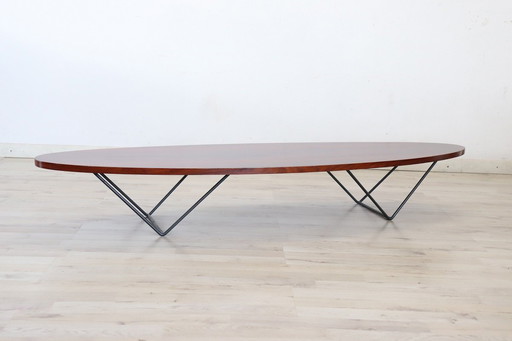 Ovale lange salontafel, Italiaans ontwerp 1960