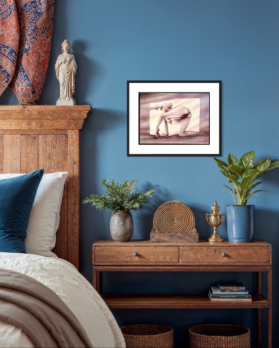 Image 1 of Yvon Adam peinture érotique vers 1985 / encadrée 