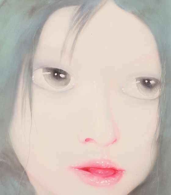 Image 1 of Yin Kun (1969) - Porträt eines Mädchens - 2005 - Öl auf Leinwand - 150 x 120 cm