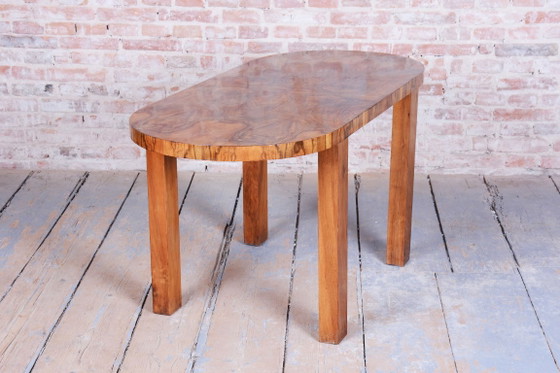 Restored Art Deco Table, Caucasian Walnut, Revived Polish, Czech, 1930s – Dining tables, Wood (photo 9 of 11)