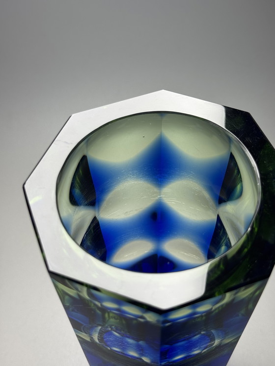 Image 1 of Rainbow Vase by Aknuny Astvatsaturyan Leningrad Art Glass Factory, USSR, 1960s