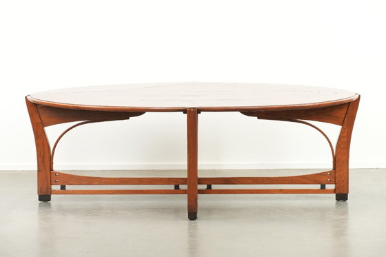 Image 1 of Ovale Art Nouveau design salontafel van Schuitema uit de Jugendstil serie