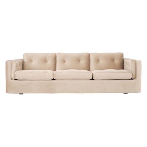 Sofa BERGEN beige Velours, skandinavisches Design