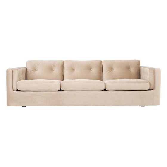 Image 1 of Sofa BERGEN beige Velours, skandinavisches Design