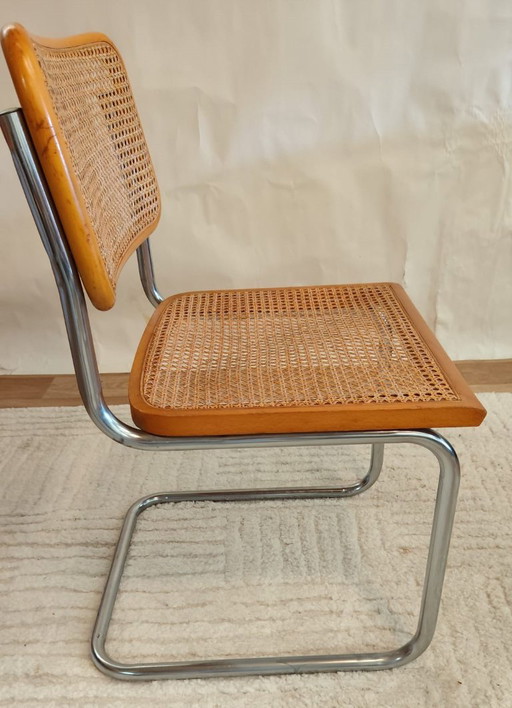 Sedia Cesca B32 timbrata di Marcel Breuer, Italia – eetkamerstoelen, Rattan, Wood (photo 2 of 10)