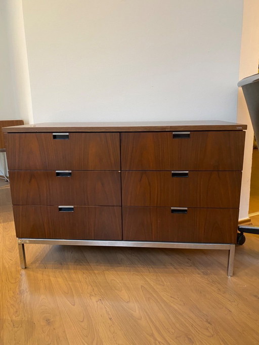 Florence Knoll drawer cabinet chest of drawers walnut