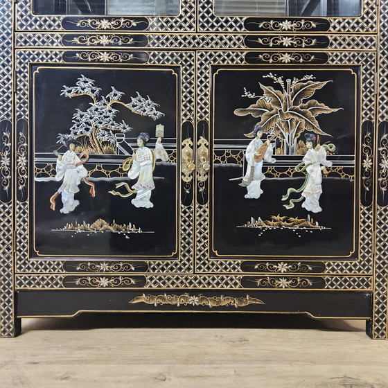 Image 1 of Vetrinetta cinese d'epoca / vetrinetta asiatica / cineseria / vetrinetta orientale / vetrinetta / vetrinetta bohémien