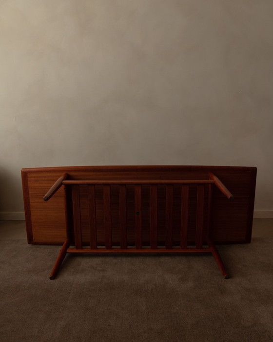 Image 1 of Danish teak coffee table by Grete Jalk with slatted frame, 1960s