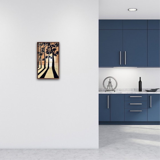 Image 1 of Acrylique et encre sur châssis entoilé 