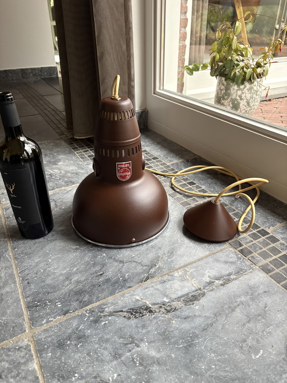 Image 1 of Suspension vintage Philips années 1950/60 (marron, grand modèle)