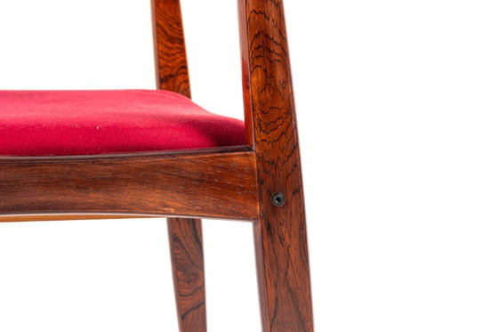 Image 1 of 8x Danish Modern Palisander Esszimmerstühle von H.W. Klein für Bramin, 1960er