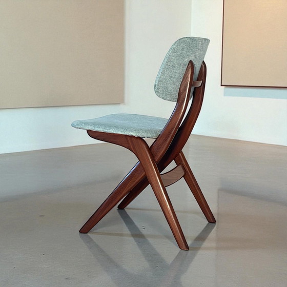 Image 1 of Sedia a forbice vintage Louis van Teeffelen