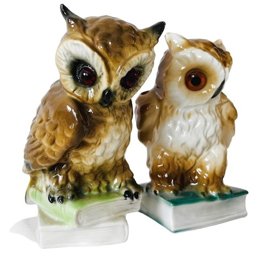 Vintage Set von Eule Lichter Duftlampen Eule 1950er Jahre